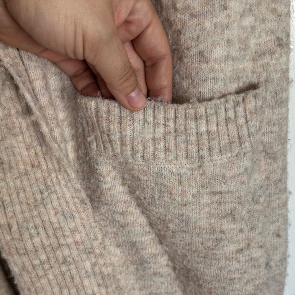 GUC Time and Tru Light Tan Open Cardigan w/ 2 Pockets - Picture 4 of 10
